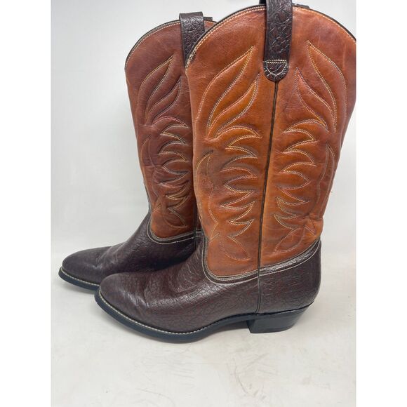 Western Cowboy Boots For Men Women\'s Leather Boots Vintage SIZE Men\'s 8.5D main image 10